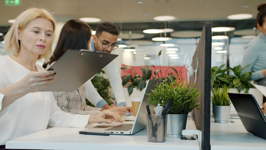 Team meeting and collaboration in modern office