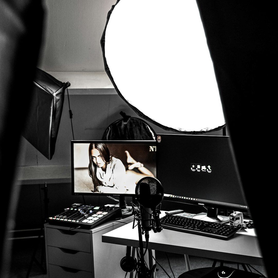 Professional male video editor and post-production specialist